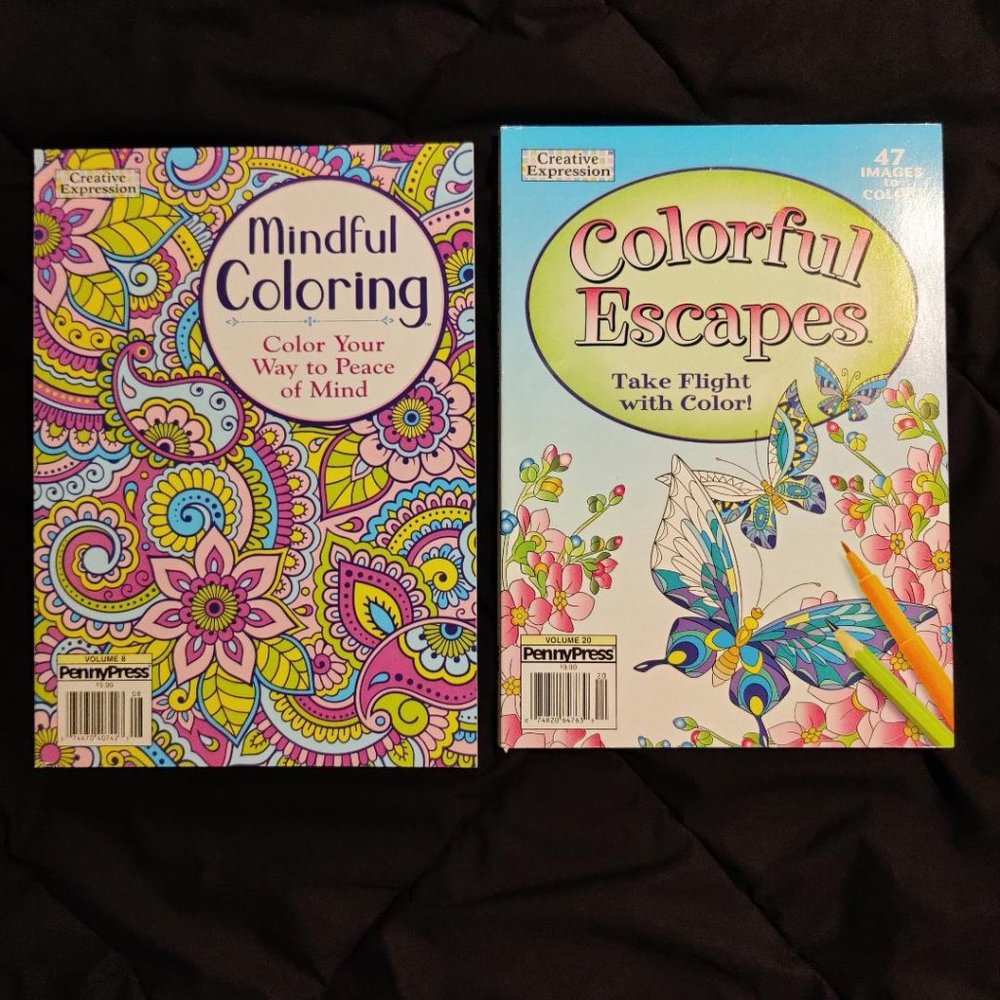 Creative Expressions Adult Coloring Books Mindful Coloring Colorful Escapes